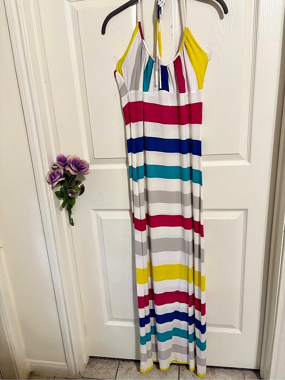 Striped Maxi Dress in Multi Like New